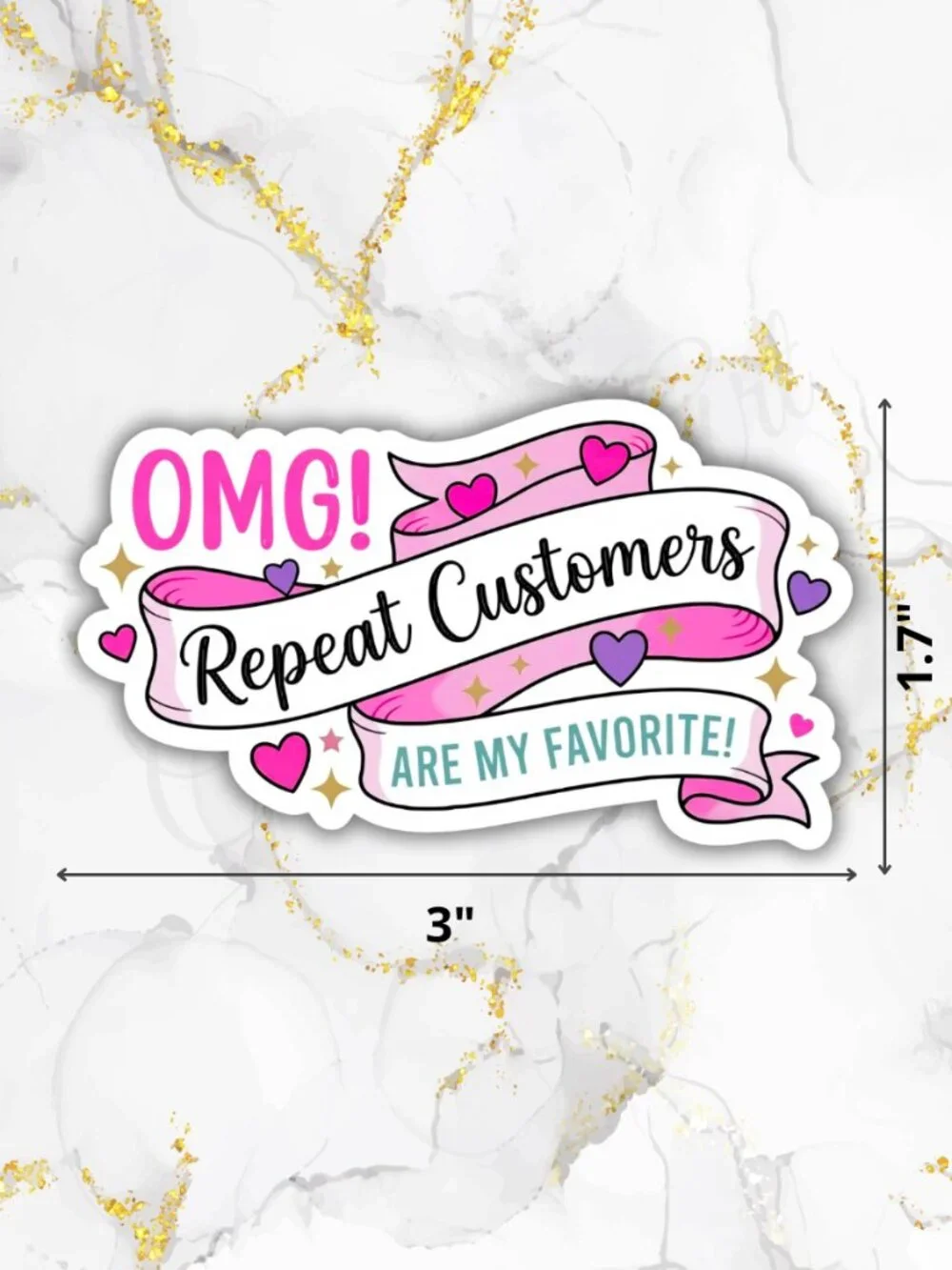 50 Stickers Repeat Customers Are My Favorite Sticker Labels